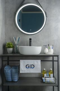 Раковина Gid D1301 51180 накладная белая 42.5x42.5x14.5